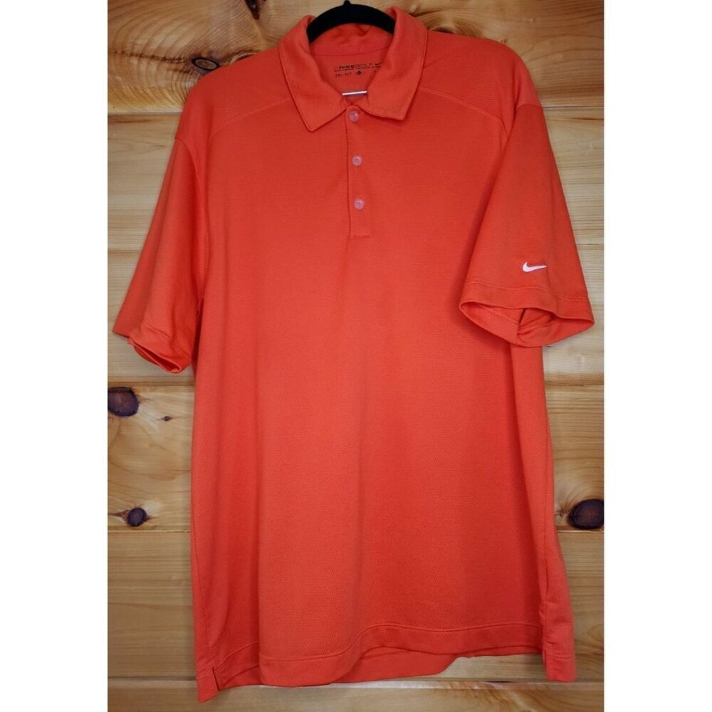 Nike Golf Mens Golf Dri-Fit Performance Shirt Orange Size Large
